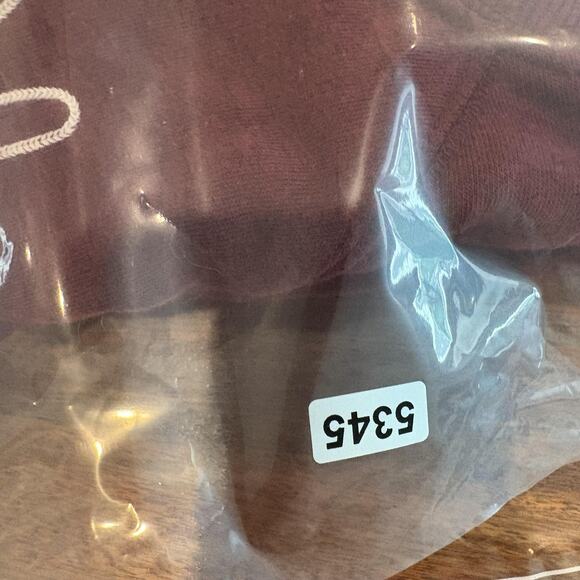 Old Navy Sweatshirt Women M Maroon Peace Sign Hand Graphic Pullover Athleisure - Picture 11 of 11